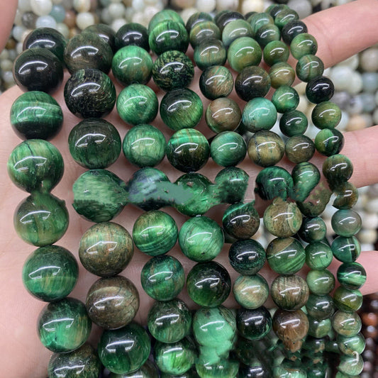 Green Tiger Eye Loose Beads Jewelry Accessories healing properties