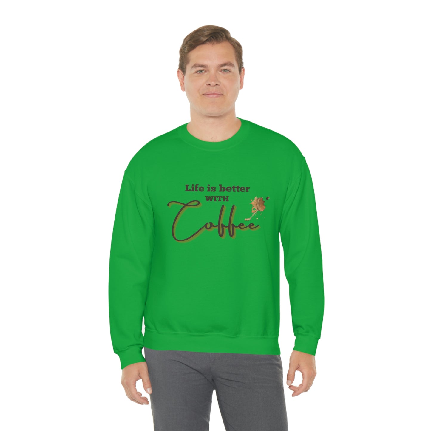 Sweatshirt Experience the Joy of Coffee with Konaloo's Unisex Heavy Blend Crewneck Sweatshirt - Perfect for Coffee Lovers!