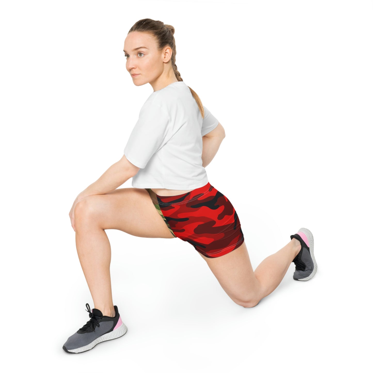 Shorts Women Elevate Your Athletic Performance with Konaloo's Camouflage Women's Shorts - Featuring Warrior Moisture-Wicking Fabric to Handle Heat and High Waist Design for Optimum Comfort and Style!