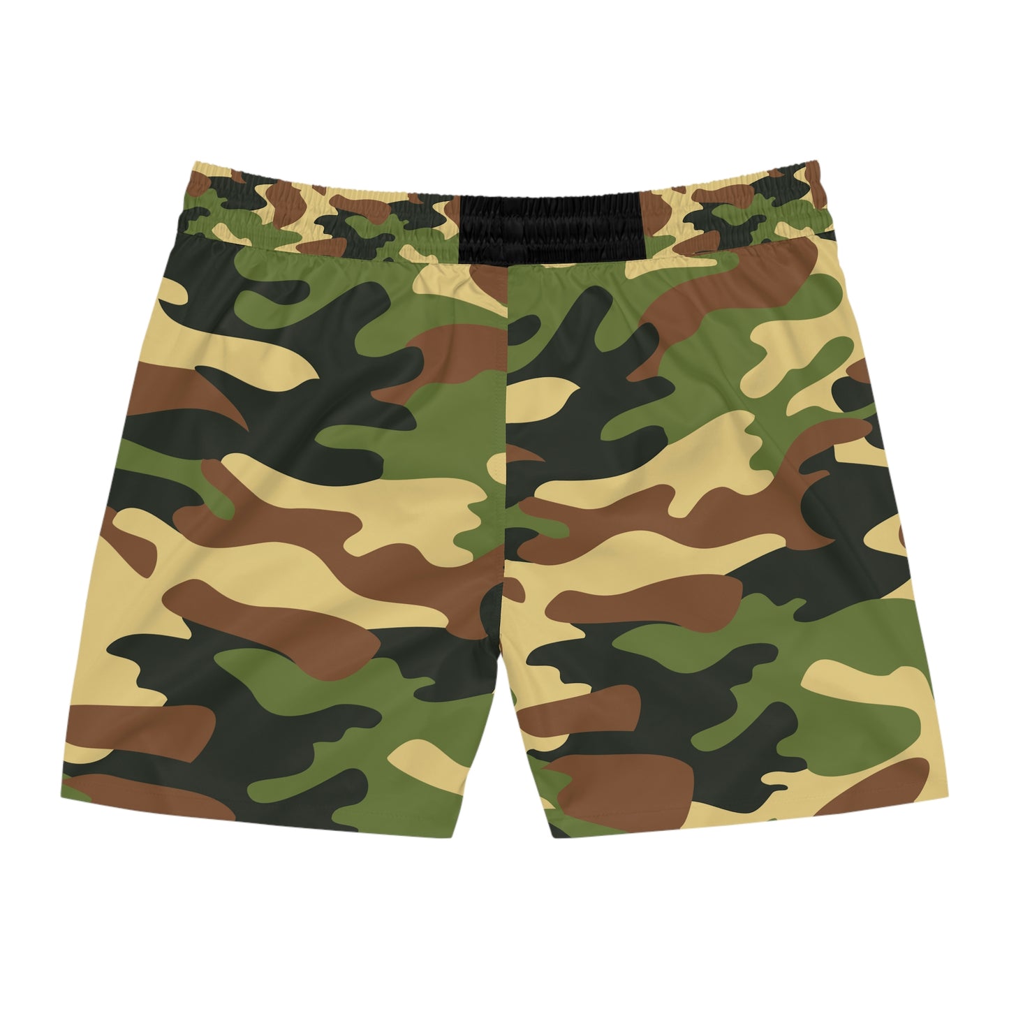 Swimwear Blend in with Style: Men's Mid-Length Camouflage Swim Shorts - Tiger Stripe Jungle Camouflage Pattern