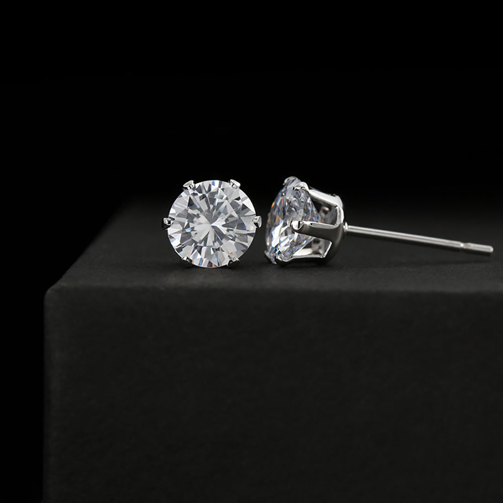 "Add Some Sparkle" to Your Look with Konaloo's Cubic 6mm Zirconia Earrings - Perfect for Any Occasion!