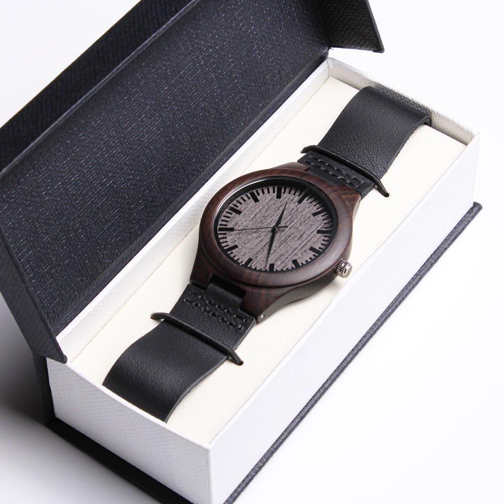 A great Timeless Elegance: The Engraved Wooden Watch - The Perfect Gift for Your Special Guy's Bold Style and Everyday