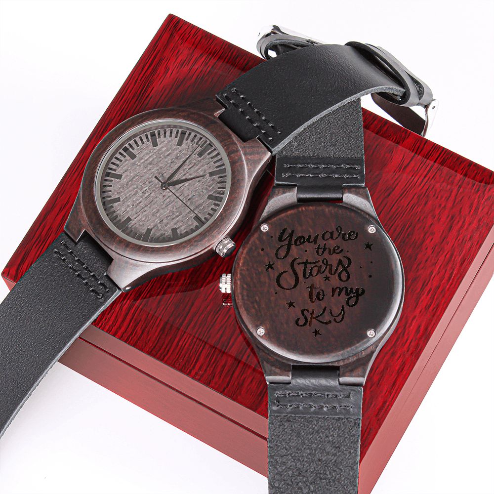 A great Timeless Elegance: The Engraved Wooden Watch - The Perfect Gift for Your Special Guy's Bold Style and Everyday