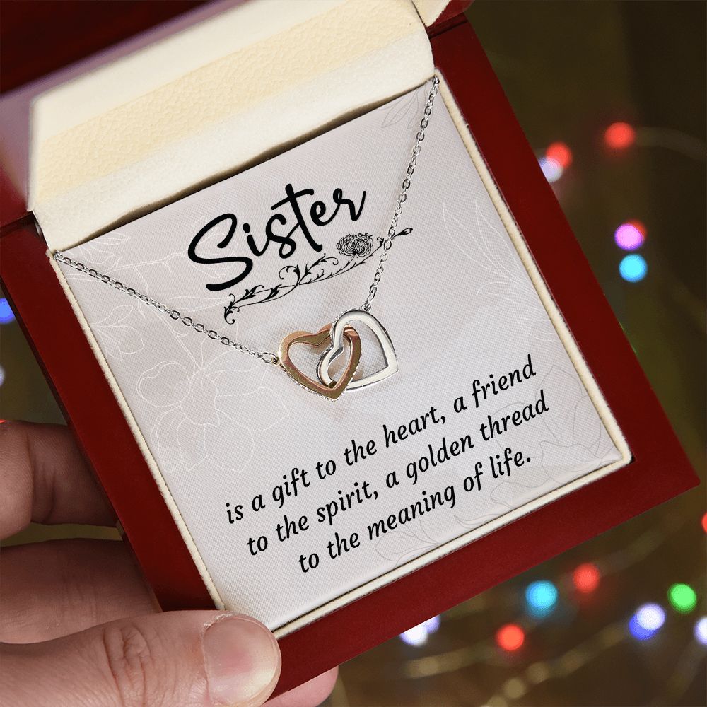 To My Sister: A Heartfelt Gift of Strong Roots Jewelry Set with Tree of Life Mini Heart Pendant Necklace in Sterling Silver - Perfect for Sister Birthday, Sister-In-Law Gift and Best Friend