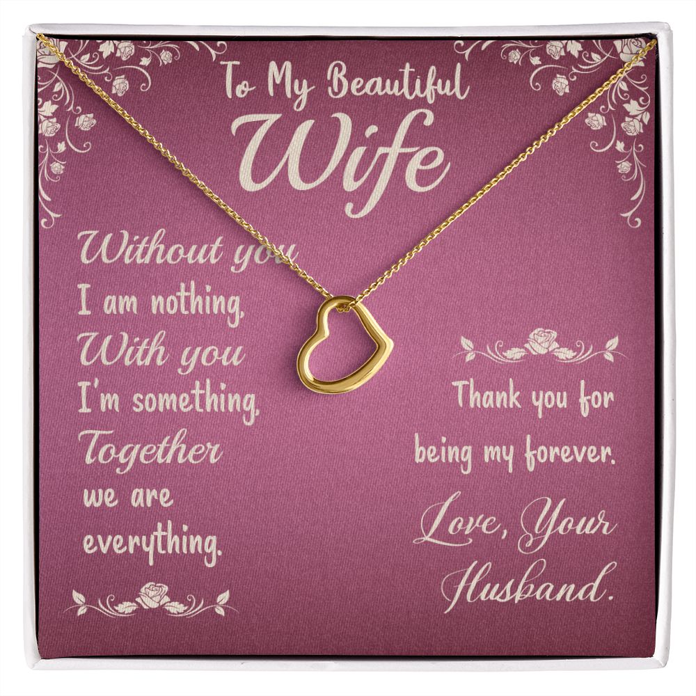 To My Wife Necklace, Wife Gift, Wife Necklace, Wife Birthday Gift, Anniversary Gift For Wife, Gift For Wife, Mother's Day Gift for Wife