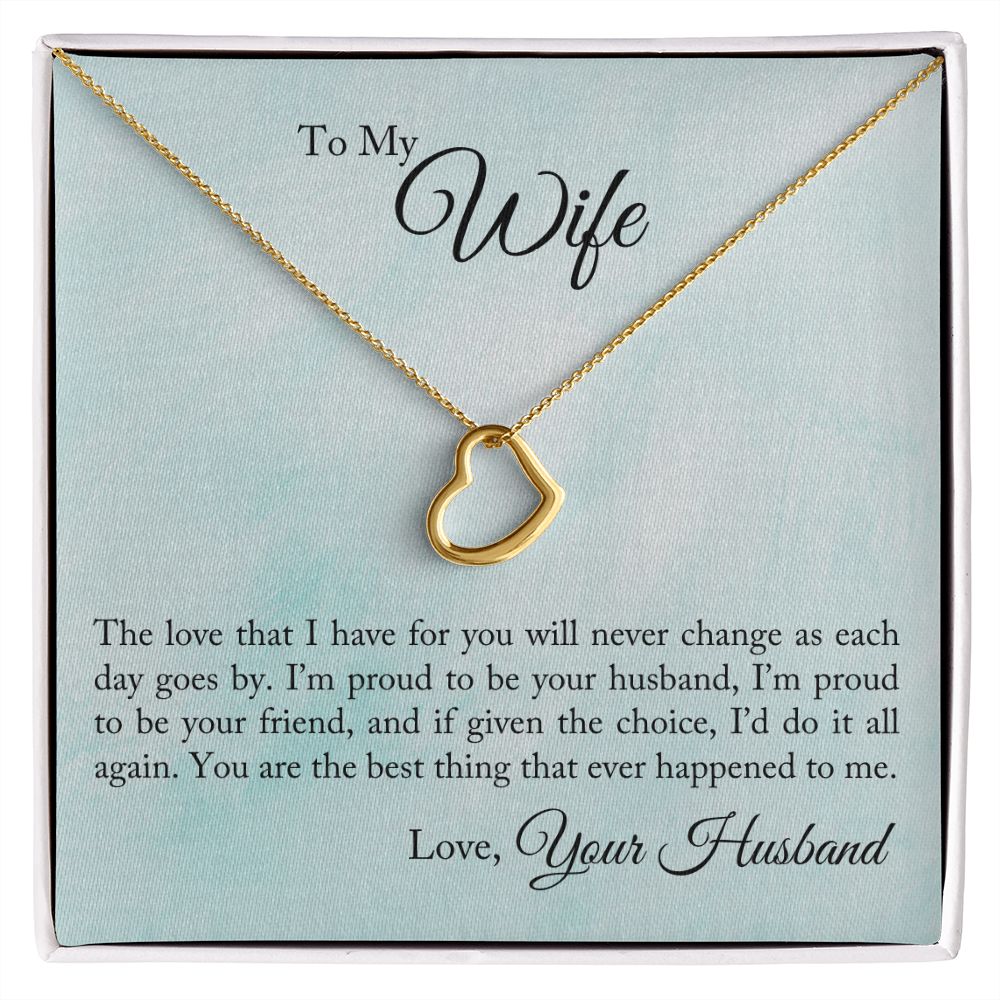 To My Wife Necklace, Wife Gift, Wife Necklace, Wife Birthday Gift, Anniversary Gift For Wife, Gift For Wife, Mother's Day Gift for Wife