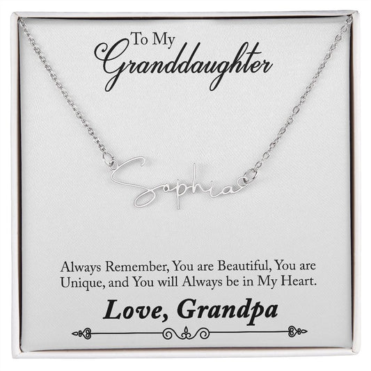 Personalized Linked Necklace - Grandmother and Granddaughter Forever Linked Together