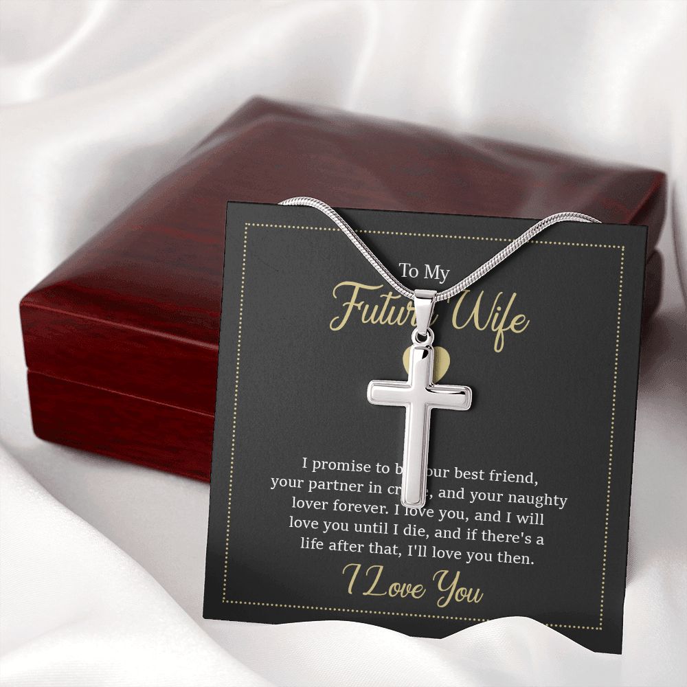 To My Future Wife, God Bless You: A Symbol of Faith and Love in Our Journey Together - The Significance of the Cross Necklace
