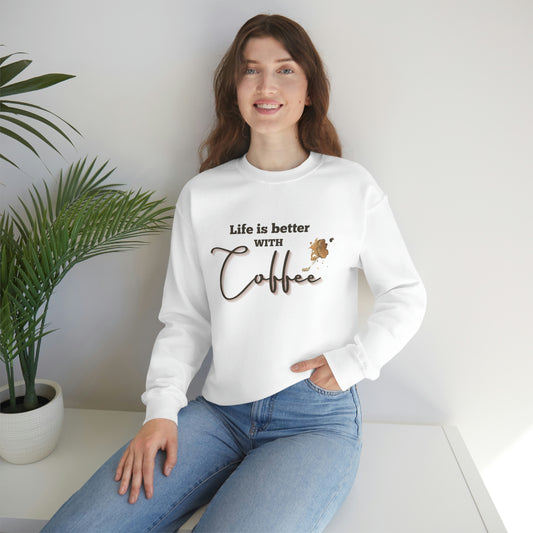 Sweatshirt Experience the Joy of Coffee with Konaloo's Unisex Heavy Blend Crewneck Sweatshirt - Perfect for Coffee Lovers!