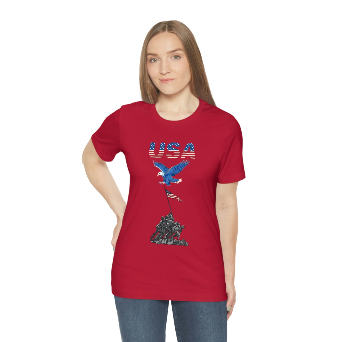 Happy 4th of July T-Shirt,  USA Flag, Patriot Shirts, Unisex Jersey Short Sleeve Tee
