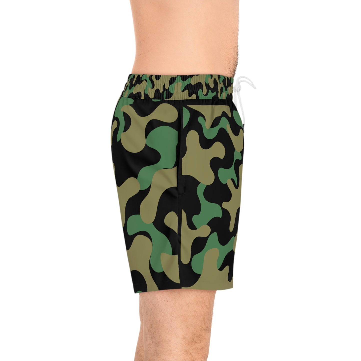 Swimwear Dive into Style with Konaloo's Camouflage Men's Mid-Length Swim Shorts Swim Trunks - Featuring Tiger Stripe Jungle Camouflage Design!