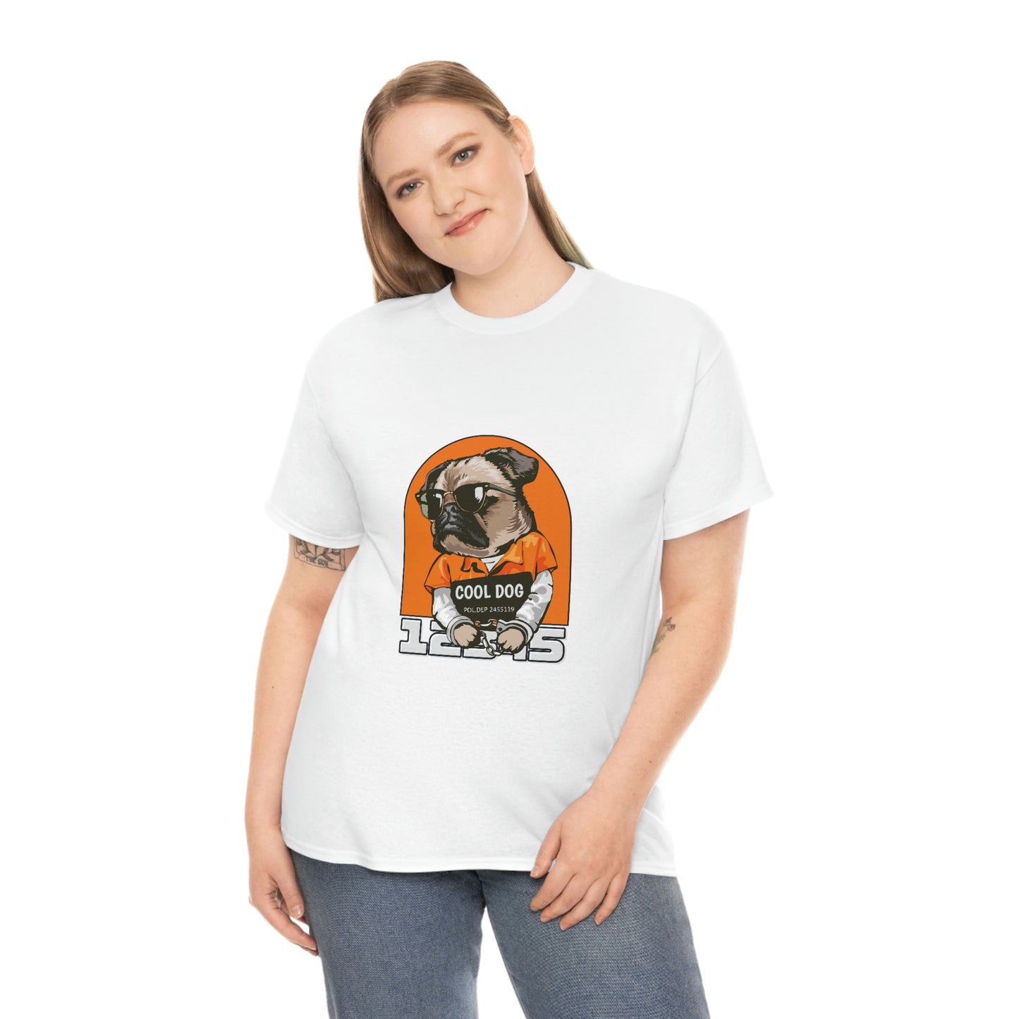 A Tee Shirt, R-Shirt for Women and Men Cool Dog Tee Unisex Heavy Cotton Tee