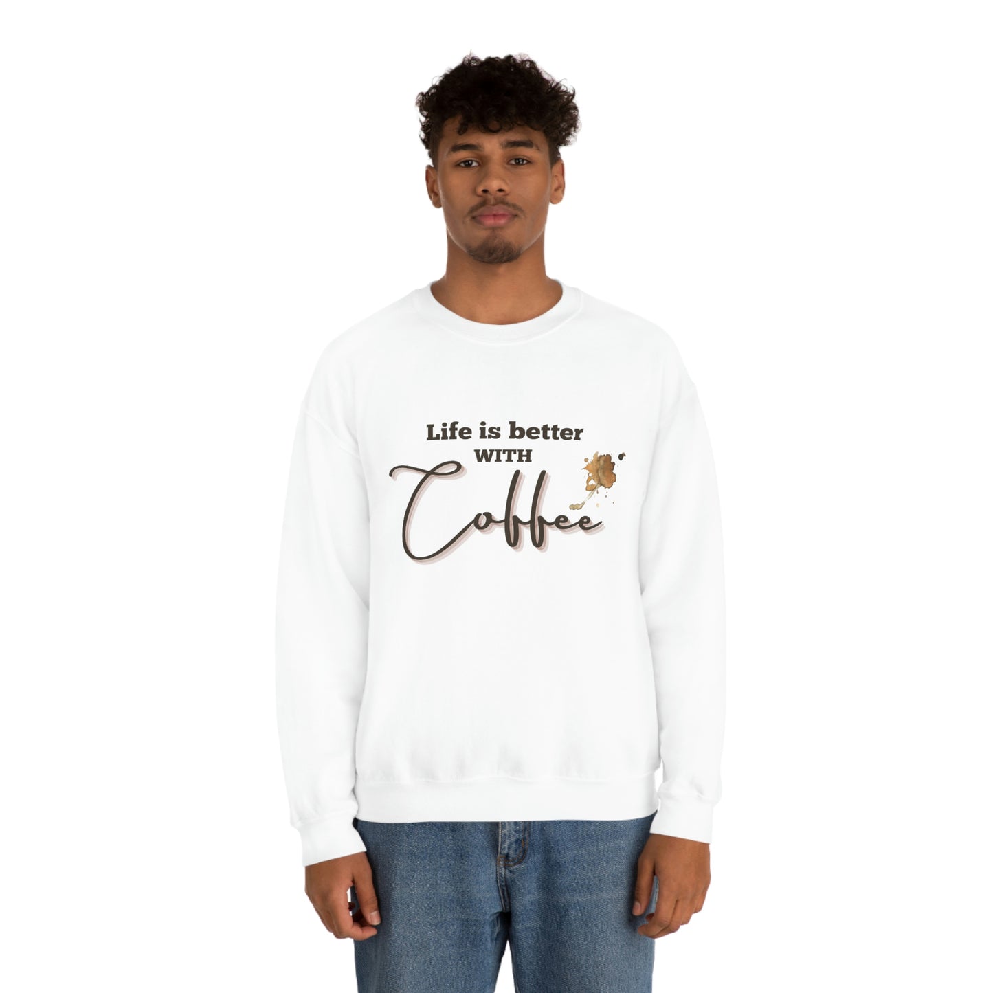 Sweatshirt Experience the Joy of Coffee with Konaloo's Unisex Heavy Blend Crewneck Sweatshirt - Perfect for Coffee Lovers!