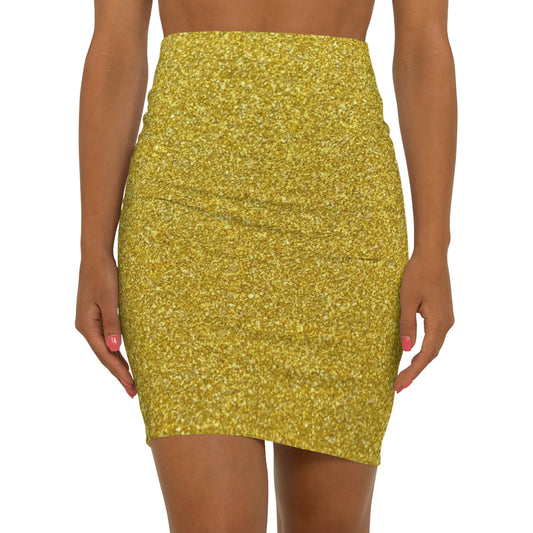 Women's Golden Mini Skirt Made in U.S.A