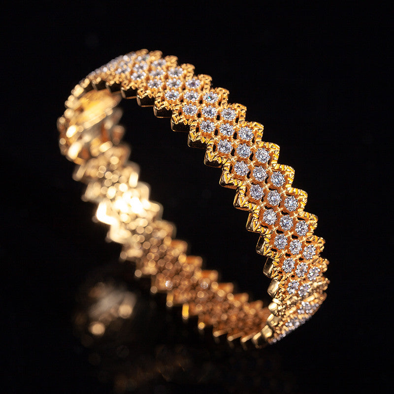 Gold Plated S925 Silver Fine Version Of The Lace Bracelet For Women