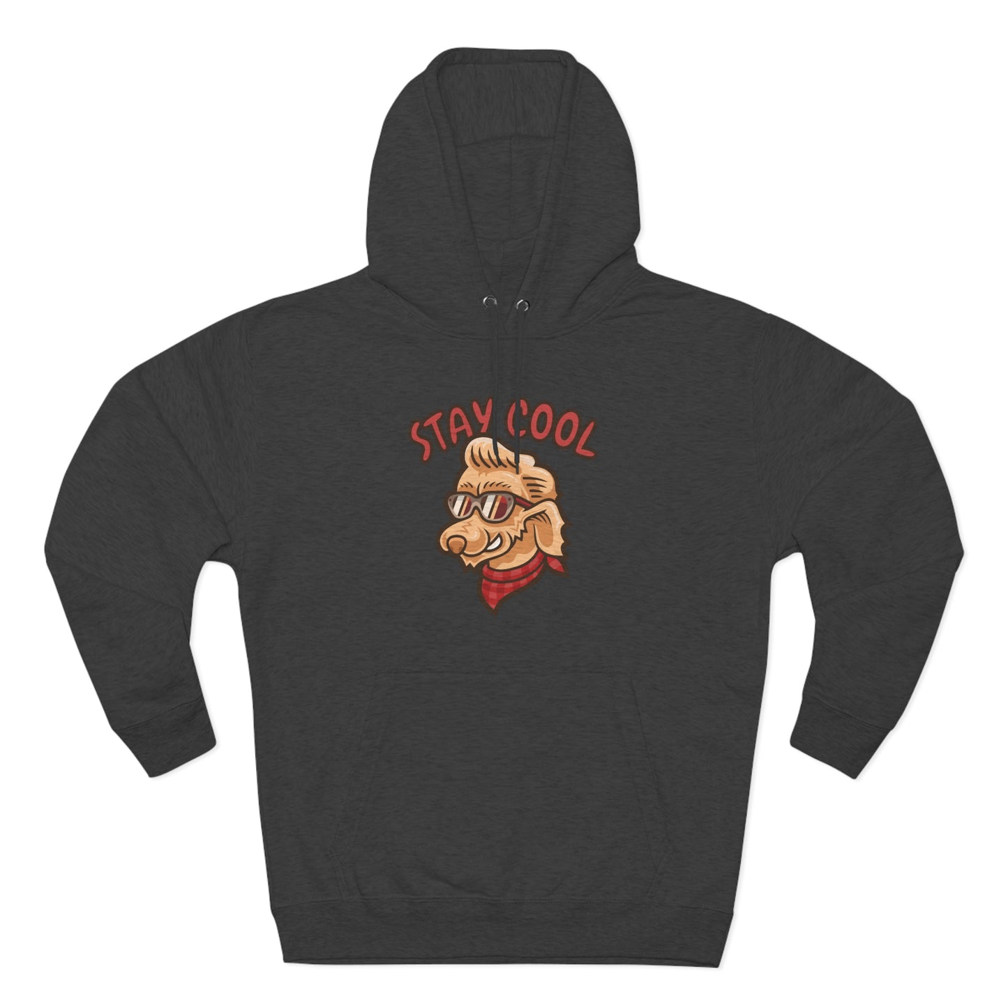 Stay Cool Unisex Premium Pullover Hoodie with American Flag and Dog Print